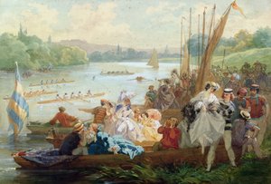 Una regata en Asnieres durante el Segundo Imperio de Antony Paul Emile Morlon